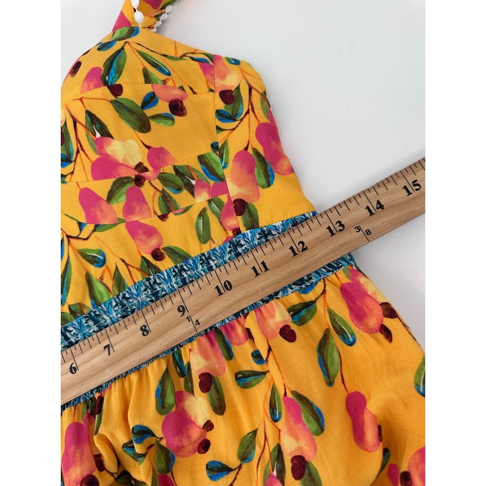 Farm Rio for Anthropologie Anjou Maxi Dress Size 2‎ Tiered Padded Cup READ - Picture 16 of 16